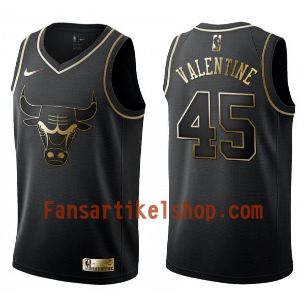 NBA Chicago Bulls Trikot Denzel Valentine 45 Nike Schwarz Golden Edition Swingman - Herren NBA Chicago Bulls Trikot Denzel Valentine 45 Nike Schwarz Golden Edition Swingman - Herren